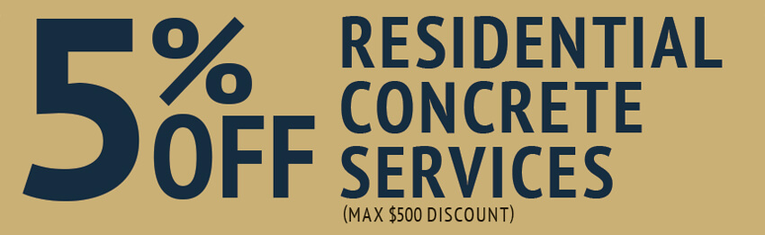 Get 5% OFF Residential Concrete Services
