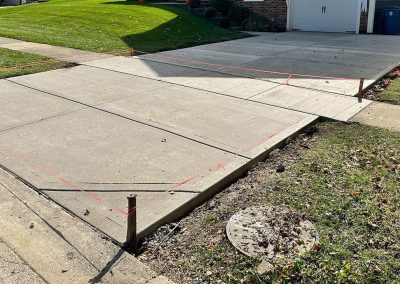 Broom Finished Concrete Driveway Extensions