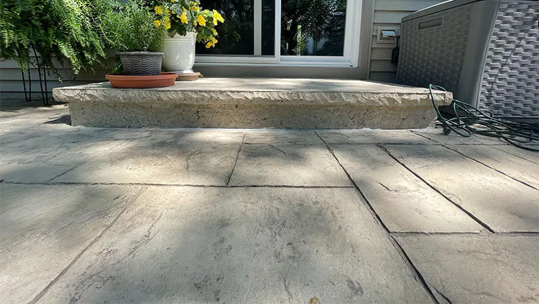 Stamped Concrete Stoop Edge