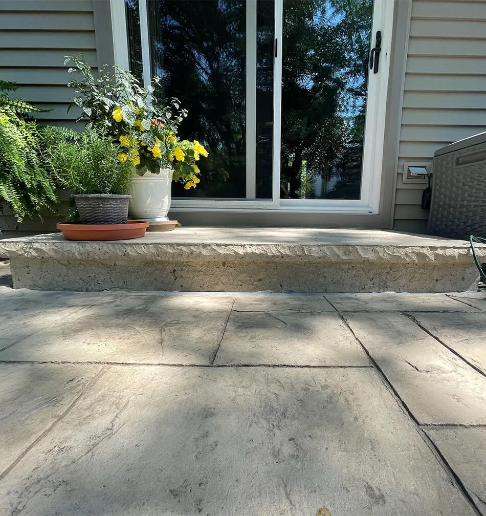 Stamped Concrete Stoop Edge