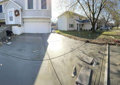 Working on a concrete driveway