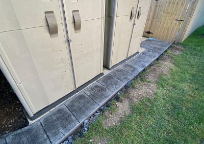 Concrete slab for sheds