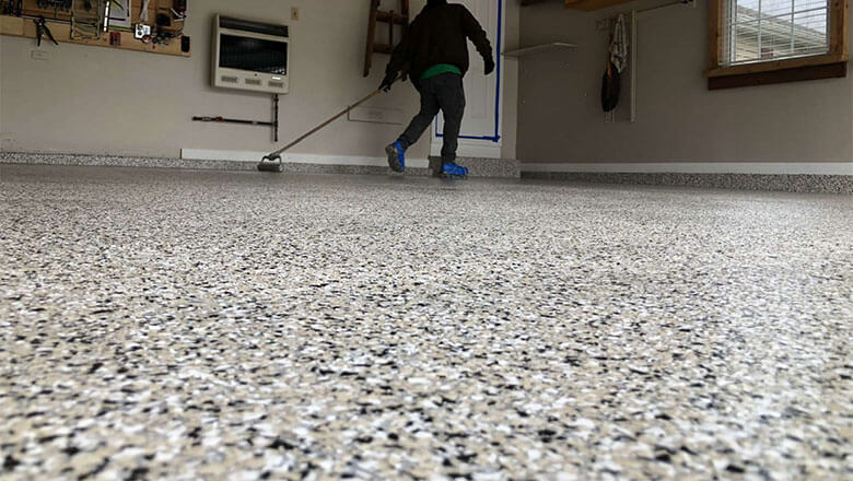 Epoxy garage floor