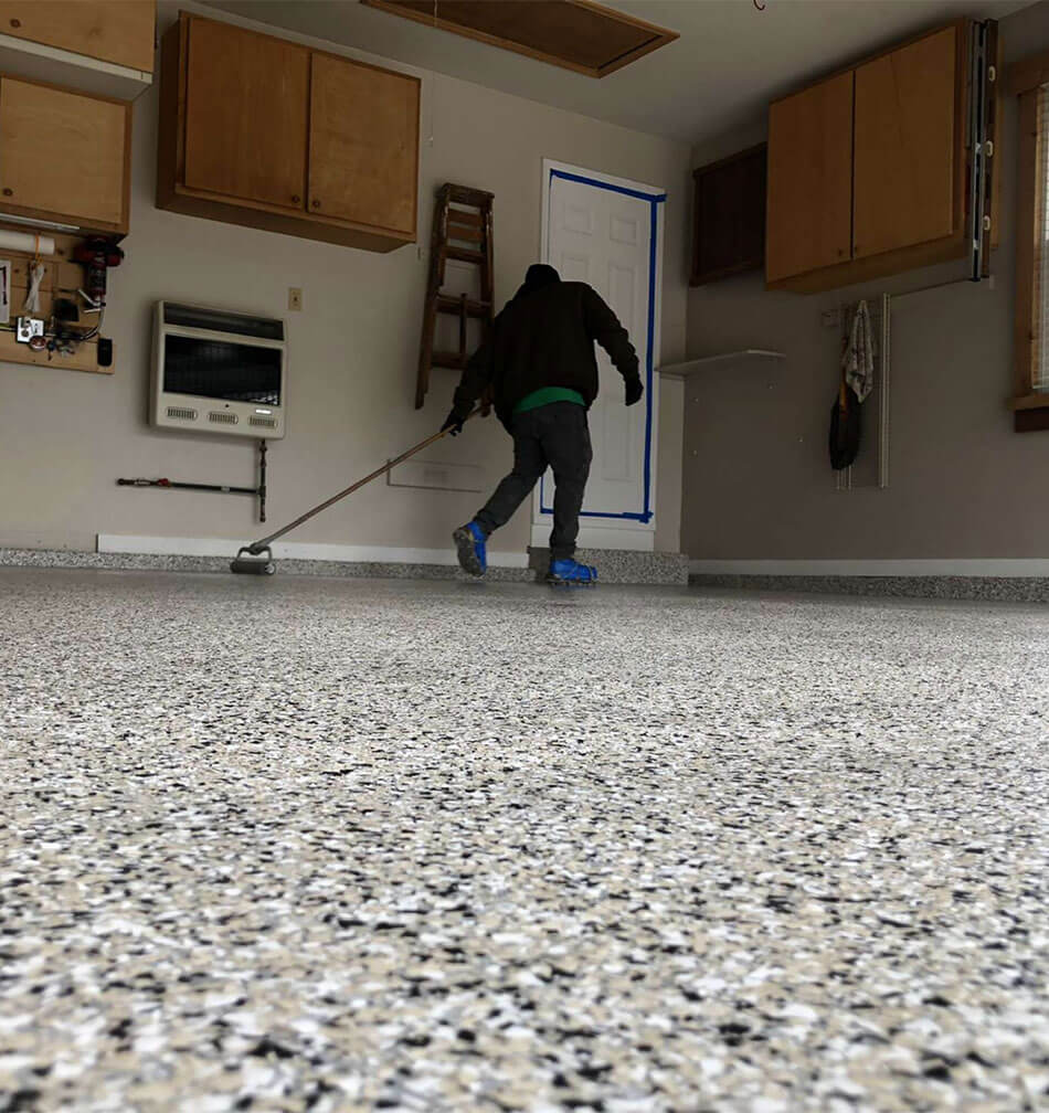 Epoxy garage floor