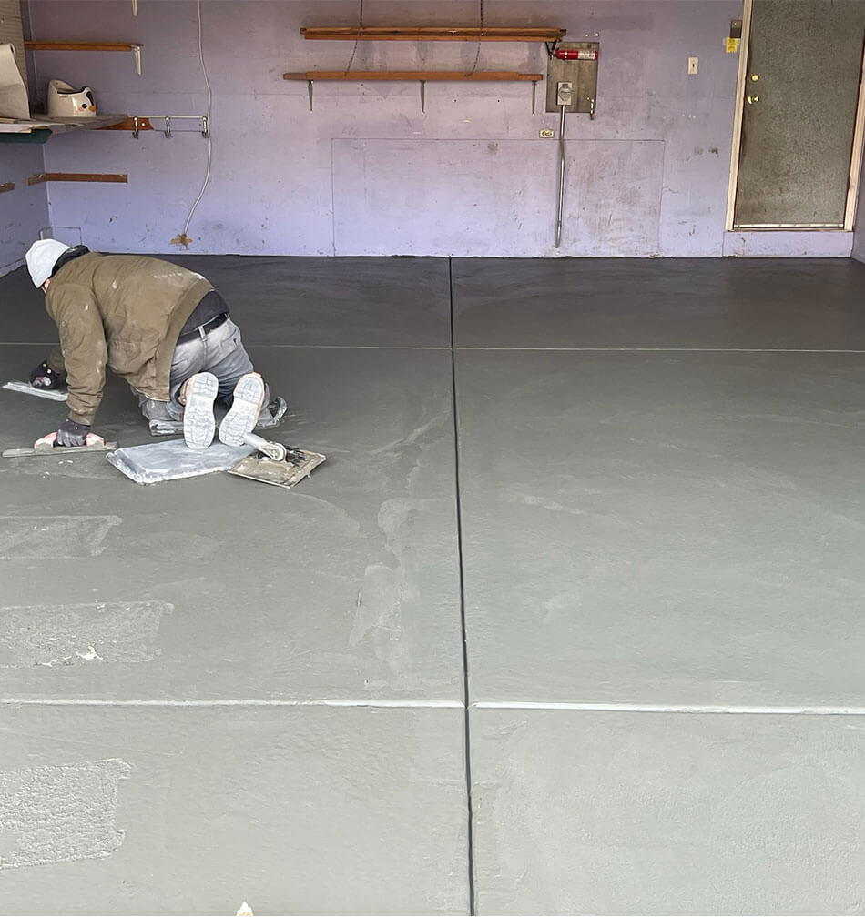 Concrete garage floor