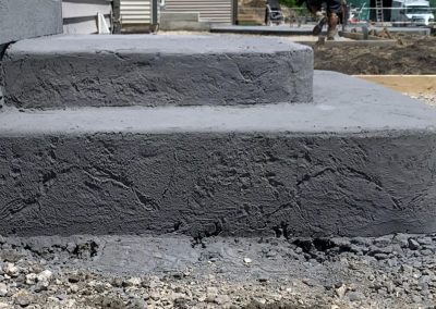 Stamped concrete stairs