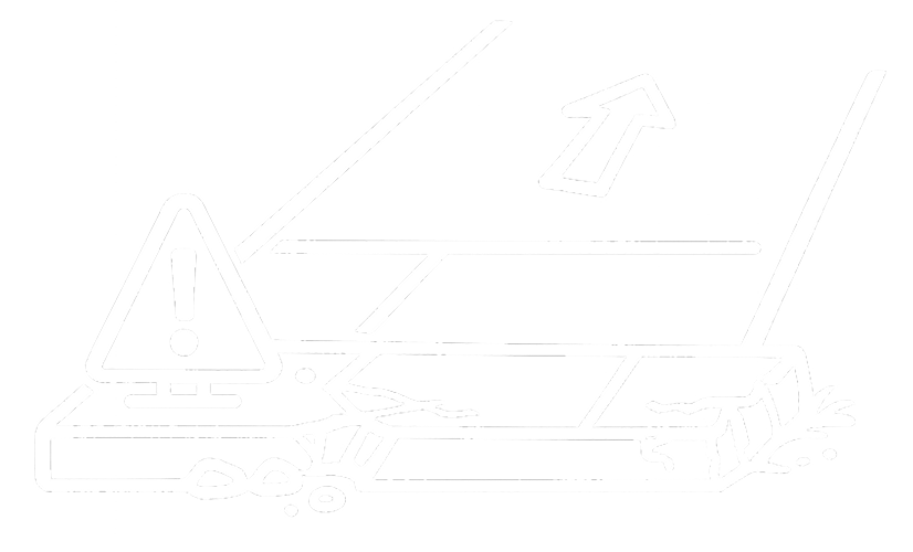 Failing Parking Lots, Curbs and Traffic Areas